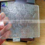 Patterned Glass Customization Begonia Corrugated Embossed Patterned Glass Tempered Shower Glass