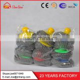 Customized Rectangle Shape Stainless Steel Spiral Scourer / Galvanised Mesh Scrubber / Brass Cleaning Ball