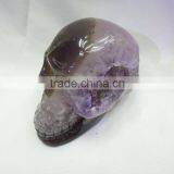 Amethyst Rock Head Crystal Skull / Hand Carved Amethyst Crystal Skull Wholesale thumbnail-3