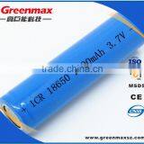 3.7v 1800mah Li-ion 18650 Battery