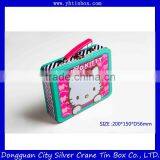 Decorative Lunch Tin Box/lunch Tin Box With Handle/ Lunch Tin Box Wih Colorful Printing