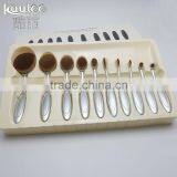 Professional Cosmetic Gold 10pcs Makeup Oval Brush Set With Retail Box thumbnail-3