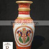 Natural Marble Stone Flower Vase Pot Home Decor Gift Xmas Gift Handmade Rich Art And Craft thumbnail-1