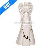 12inch White Glazed Decorative Angel Christmas Tree Topper thumbnail-1