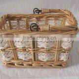 Grid Shape Handle Storage Basket thumbnail-1