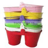 Twin Kids Double Shaped Metal Beach Pail Wholesale thumbnail-1