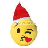 New Design Kid Toys Soft Cotton Stuffed Plush Christmas Emoji Pillow thumbnail-3