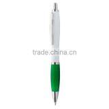 Popular White Promotional Pen With Coloured Rubber Grip Ans Shiny Chrome Parts thumbnail-3