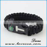 Outdoor Survival Kit Paracord Gear Bracelet Survival Flint Fire Starter thumbnail-4