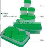 6pcs Mini Combine Lunch Storage Box Set and Plastic Meal Prep Containers Boite a Vivres thumbnail-2