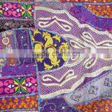 Indian Vintage Textiles - Indian Handcrafted Wall Hanging Graced With Khambadia Patchwork Cotton Tapestry thumbnail-4