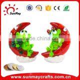 Polyresin Lovely Frog Money Box thumbnail-5