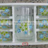 JK013 7pcs Glass Drinking Set With Printing thumbnail-3