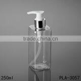 250ml Hot Products Clear Pet Rectangle Plastic Shampoo Bottle Skin Care Cosmetic Lotion Serum Plastic Bottle Best Seller thumbnail-3