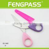 S2-1462 5" 2CR13 Stainless Steel ABS Plastic Handle Stationery Scissors / Kid Scissors With Plastic Holder thumbnail-3