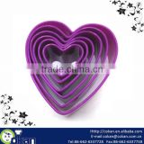 6pcs Heart Shape Plastic Cookie Cutter Set CK-CM0260