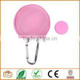 3 in 1 Pink Earphone Handsfree Hard EVA Case Plus Round Earphone Bag thumbnail-1
