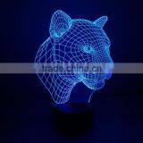 2016 OEM Factory Price Custom Logo C3D Optical Illusion Night Touch Switch LED Desk Table Light Lamp thumbnail-3