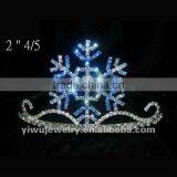 2016 Blue Rhinestone Snowflake Small Children Princess Crown HCC172-0001 thumbnail-1