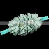 Hot Cutting Fabric Flower Headband With Pearl Center for Kids Hair Accessories thumbnail-5