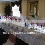 3m ,4m , 5m , 6m ,7.5m Length X75cm Height Shiny Beautiful Ice Silk With Swag Table Skirt thumbnail-4