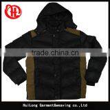 Botton Zipper up Winter Padded Jacket Men Coat With Hoody thumbnail-5