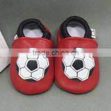 New Design Red Football Decoration Sheepskin Infant Leather Shoes thumbnail-2