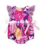 Toddler Infant Clothing Lace Flutter Floral Cute Design Romper One Piece Jumpsuit thumbnail-2