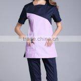 Fashion U Shape Neck Surgical Medical Scrub Sets Short Sleeve Nurse Uniform Doctors Overalls Hospital Workwear Cloth thumbnail-2