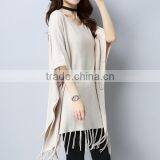Zm35727a New Pattern Women Tassel Pullover Sweater Ladies Long Tops thumbnail-1