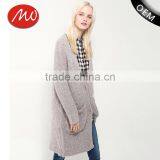 Newest Ladies v Neck Long Sweater Cardigan With Pockets thumbnail-1