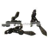 Antique Bronze Flower Jewelry Wooden Box Pull Handle Drawer Knobs thumbnail-2