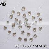 6x7mm Heart Shape Hot Fix Rhinestone Crystal for Clothing thumbnail-1
