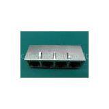 10 / 100 / 1000Base 4 Port Rj45 Tx , 21.3mm Ethernet Shielded Rj45 Jack thumbnail-1