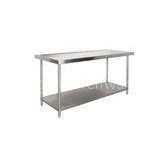 Commercial 2 Tier Stainless Steel Kitchen Work Table For Restaurant