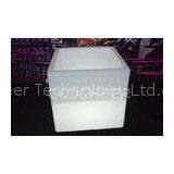 Waterproof Plastic White Color Square Illuminated Led Flower Pot Energy Saving thumbnail-1