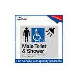 Female / Male Toilet & Shower Braille Bathroom Signs With Wheelchair Accessible thumbnail-1