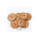 Unique Round Wooden Button W/Light Brown Color Sewing Decoration Hat Or Overcoat thumbnail-1