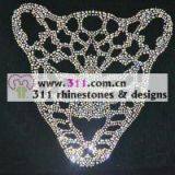 311 Animal Leopard Hot-fix Heat Transfer Rhinestone Motif Design