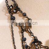 Steampunk Bird Necklace With Chains Plastic Crystal Beads and Bird's Head thumbnail-3