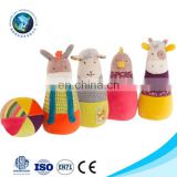 Custom cute kids toy plush bowling ball fashion soft stuffed plush animal bowling set