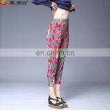 China Cheap Newest Design Colors Sublimation Flower Pattern Printed Pants for Women thumbnail-3