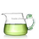 Glass Teaset,Green Handle Pitcher 350ml,Serving Cup