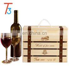 Pine Wooden Packaging Wine Crate Storage Gift Box thumbnail-2