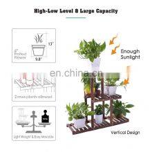 Bamboo 3-Tier Hanging Plant Stand Planter Shelves Flower Pot Organizer Storage Rack Folding Display Plants Shelf thumbnail-4