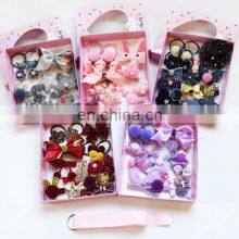 18 Pcs/Box Kids Children Accessories Hairpins Barrettes Baby Fabric Bow Flower Headwear Hair Clips Girls Headdress thumbnail-4