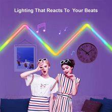 RGBIC LED Photo Decor Wall Lamp Smart Home Lights App Wall Sconces TV Gaming Lights Glide Light With Music Sync thumbnail-2