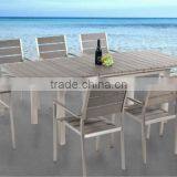 China 2016 Royal Garden Plastic Wood 8 Seat Outdoor Extendable Dining Furniture thumbnail-1