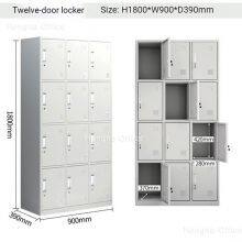 3/4/6/9-Door Steel Wardrobe Cabinet SW-201 | Hotel Staff Uniform Storage – Metal Wardrobe With Stainless Steel Clothes Rod & Built-in Lock thumbnail-5