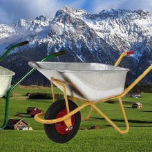 Construction Wheelbarrow for Landscaping and Building Sites - 100L Capacity thumbnail-3